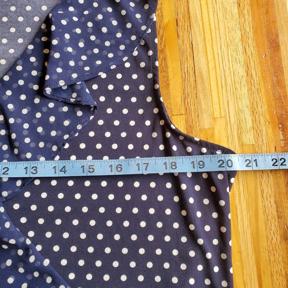 Calvin Klein Navy Polka Dot Tank - Picture 5 of 8